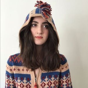Anthropologie Fairisle Sweatercoat by Sparrow